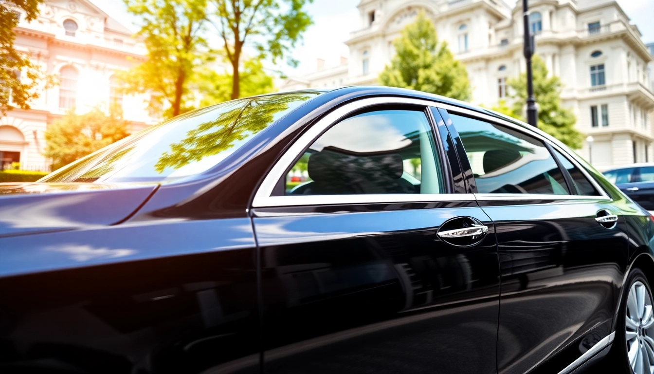 Experience luxury chauffeur service London in a sleek black car with a professional chauffeur.