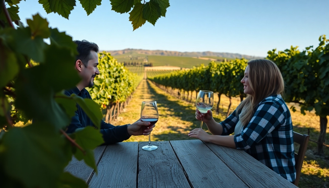 Enjoying a wine tasting experience at Winery Sacramento with beautiful vineyard views.