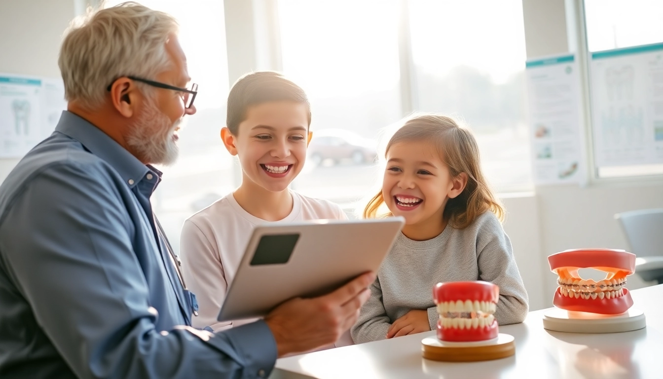 Learn about braces cost Myrtle Beach while an orthodontist consults with a child in a dental office.