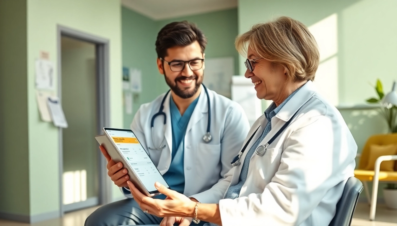 Discover top rated prescription applications in use by a healthcare professional with a patient.